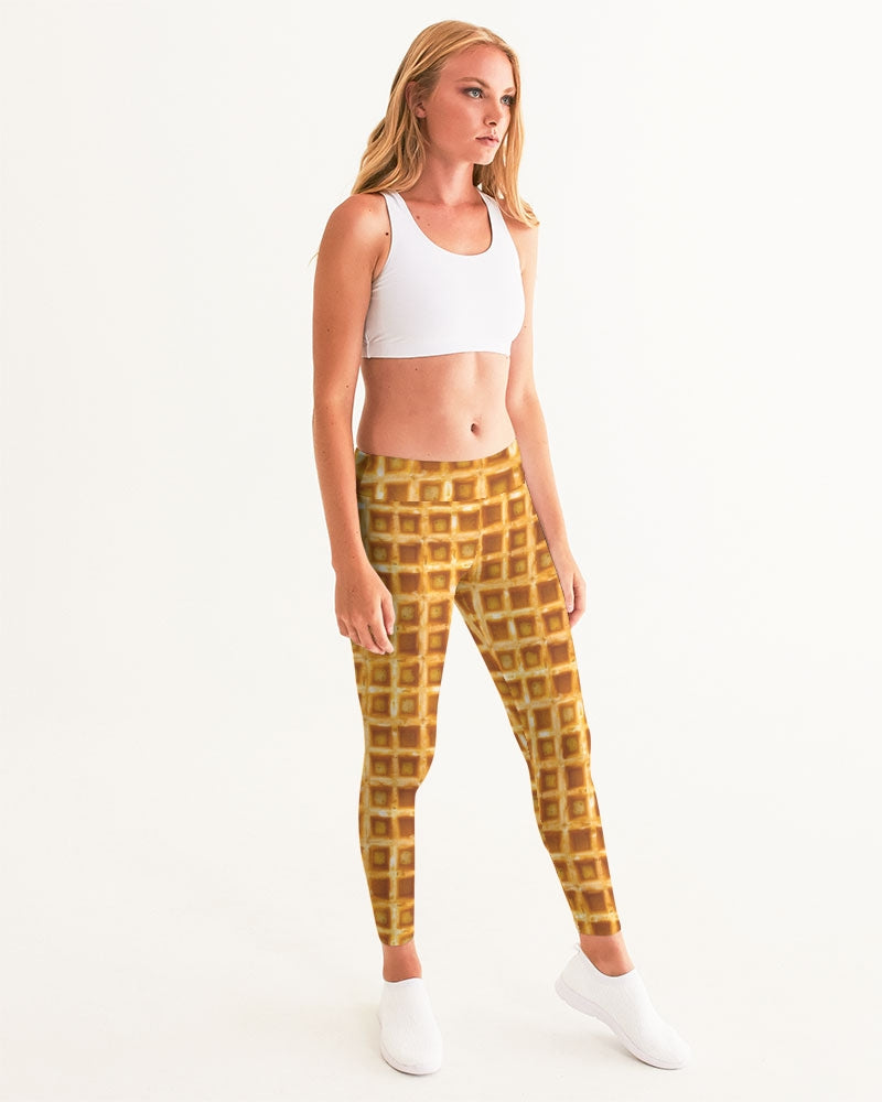 candy waffle pattern print workout pants