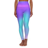 luminescent shine fish print tights or yoga tights for party festival or workout front view