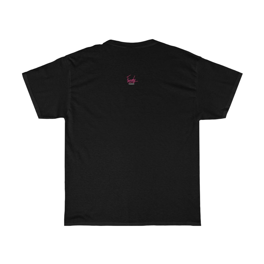 black monochromatic heavy cotton tee shirt from the juicy fruits collection with small Freaky iconic logo print on the back