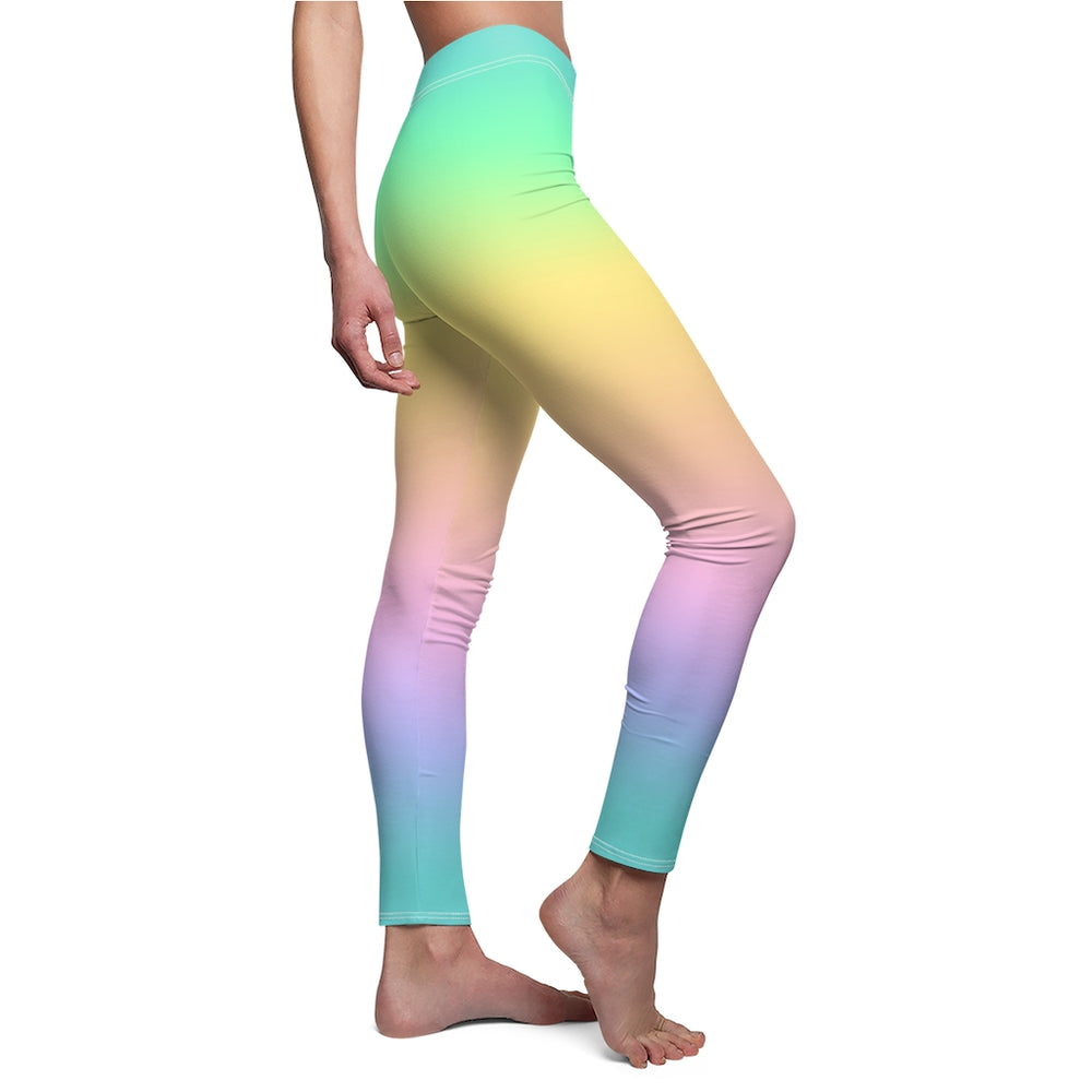 back of the soft sunset gradient natural breathable yoga pants